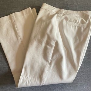 Kate Spade white wide leg cropped pants EUC